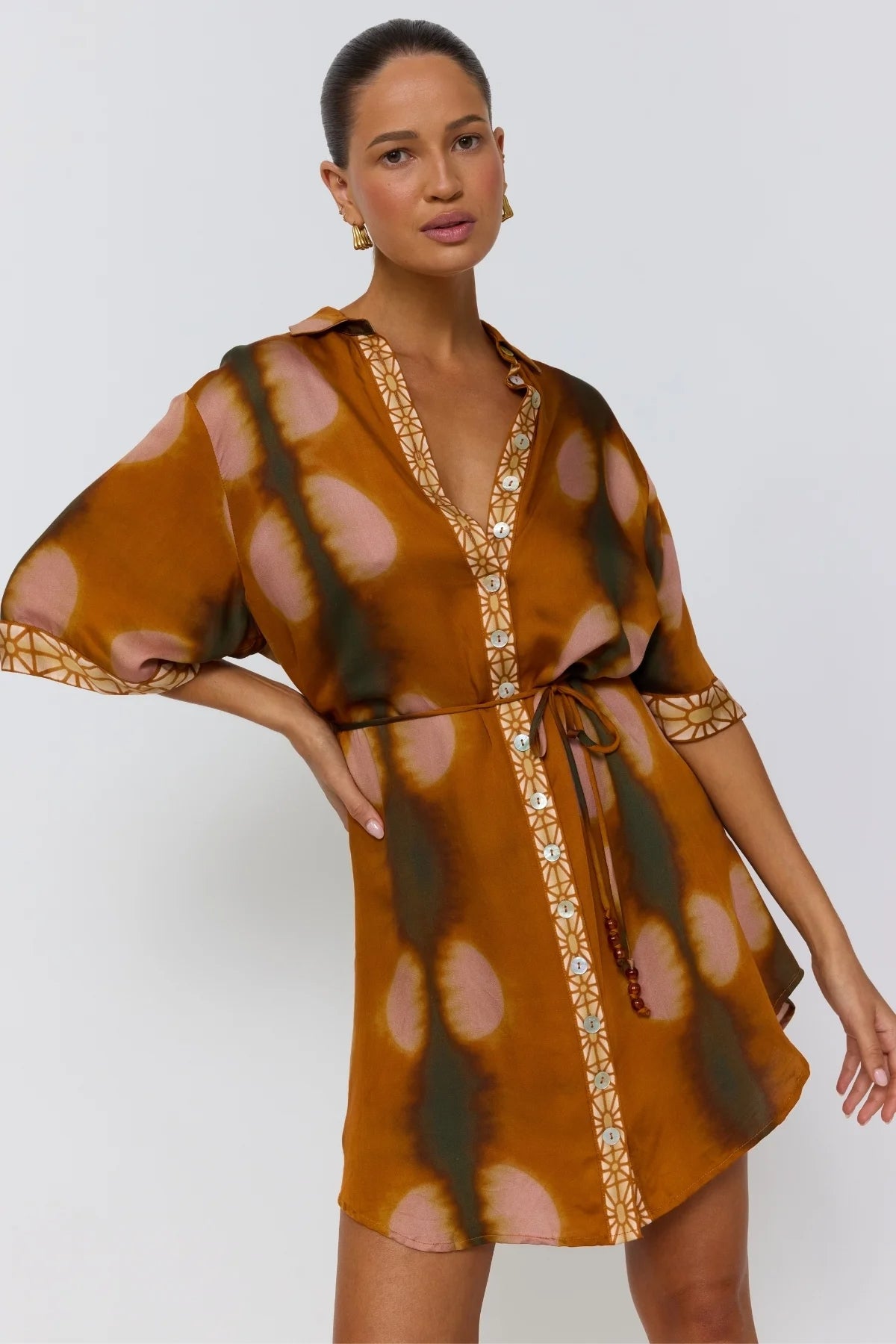 Lois Shirt Dress - Umber – Nine Lives Bazaar