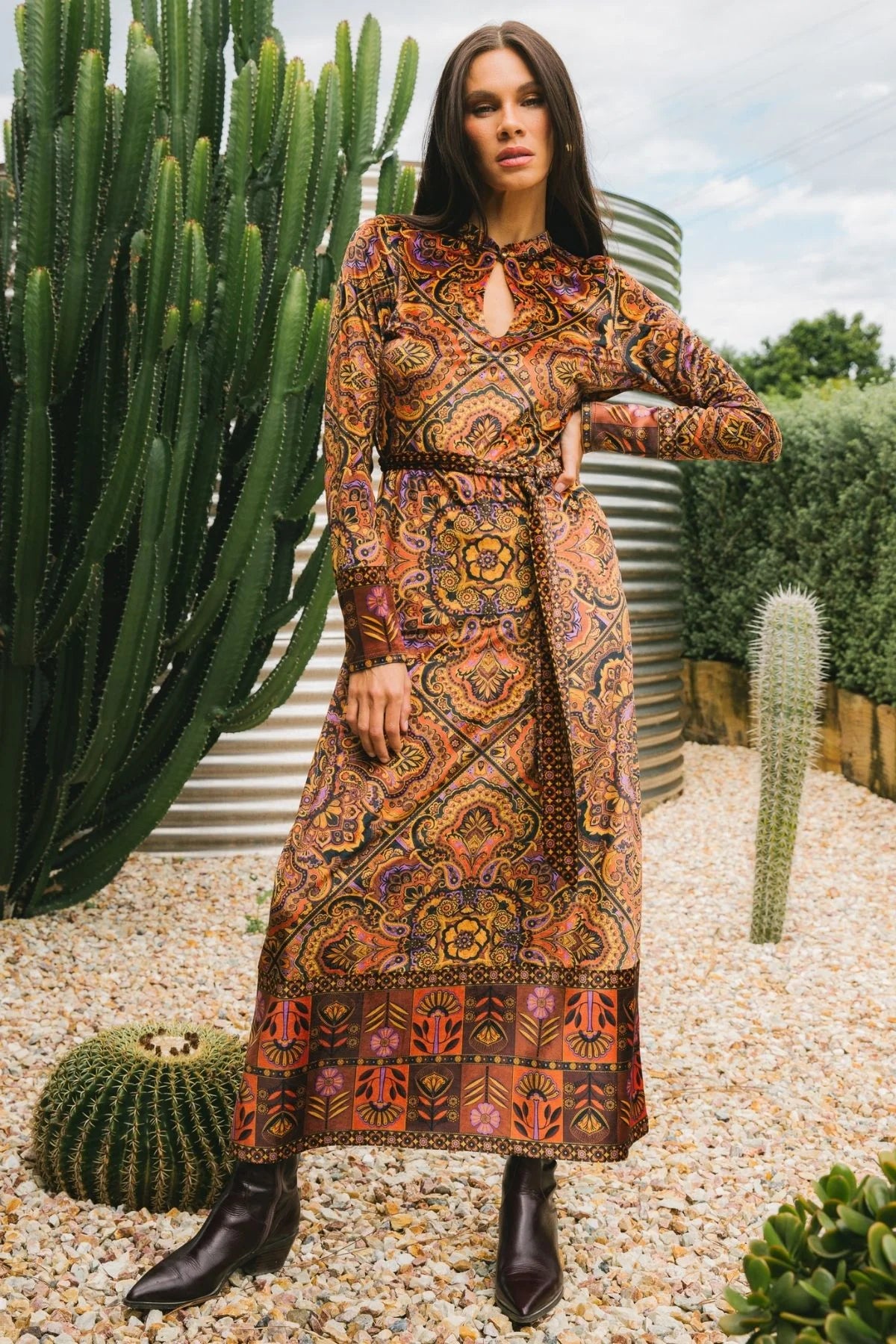 Ember Bloom Maxi Dress