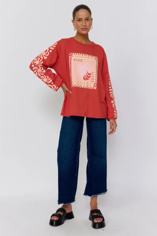 Golden Hour Long Sleeve Tee - Sienna