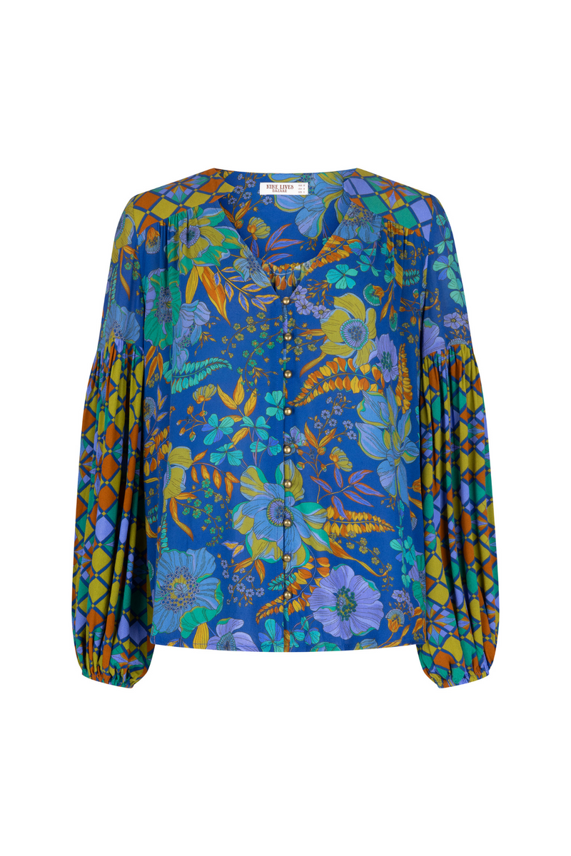 Temple Blouse - Lagoon