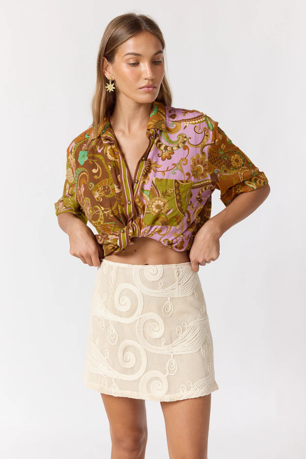 Capri Mini Skirt - Ivory