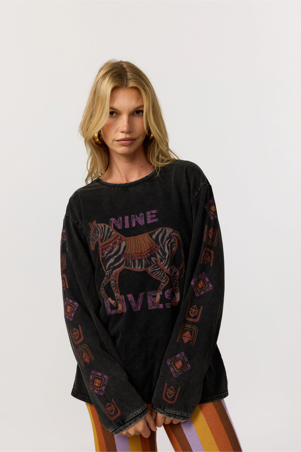 Mirage Long Sleeve Tee - Noir