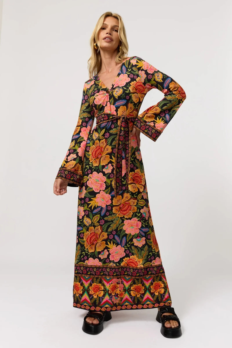 vera maxi dress - Carnivale BMbridal Charming Mermaid V-Neck 20250416_FP Mustard Fabric Size:18.0 34/35