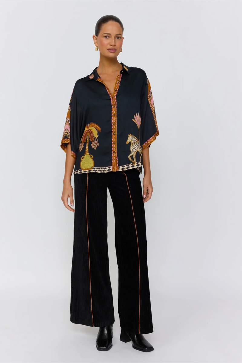 Lois Shirt – Viscose Lyocell Oversized Printed Shirt – Nine Lives