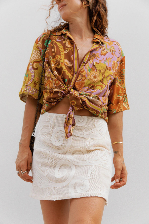 Capri Mini Skirt - Ivory