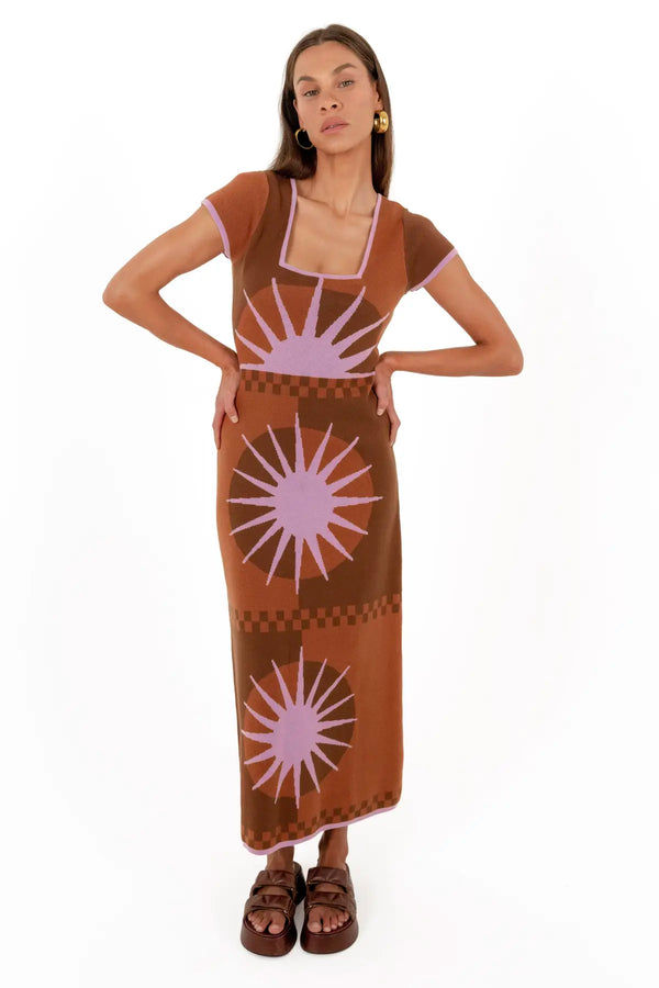 Charlie Midi Dress - Cocoa