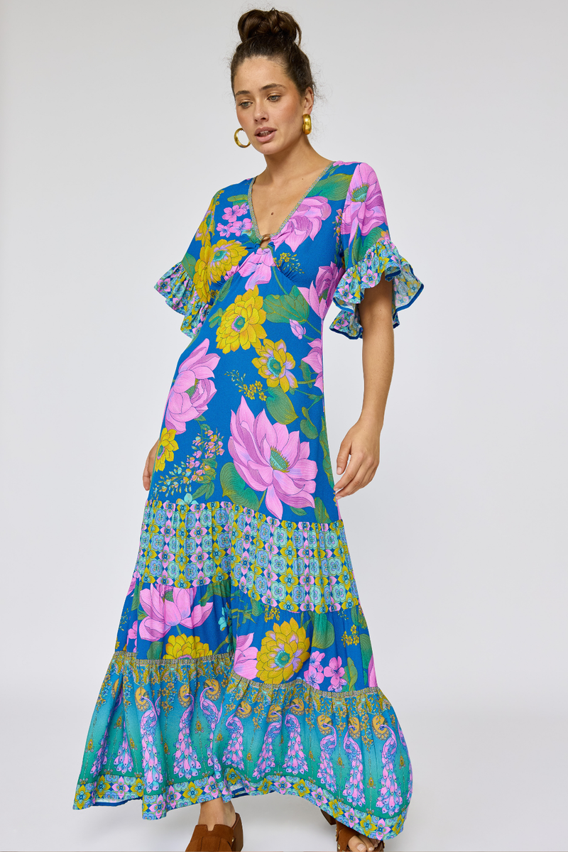 lucia maxi dress SILKY LUCIA MAXI DRESS SMALL / RED