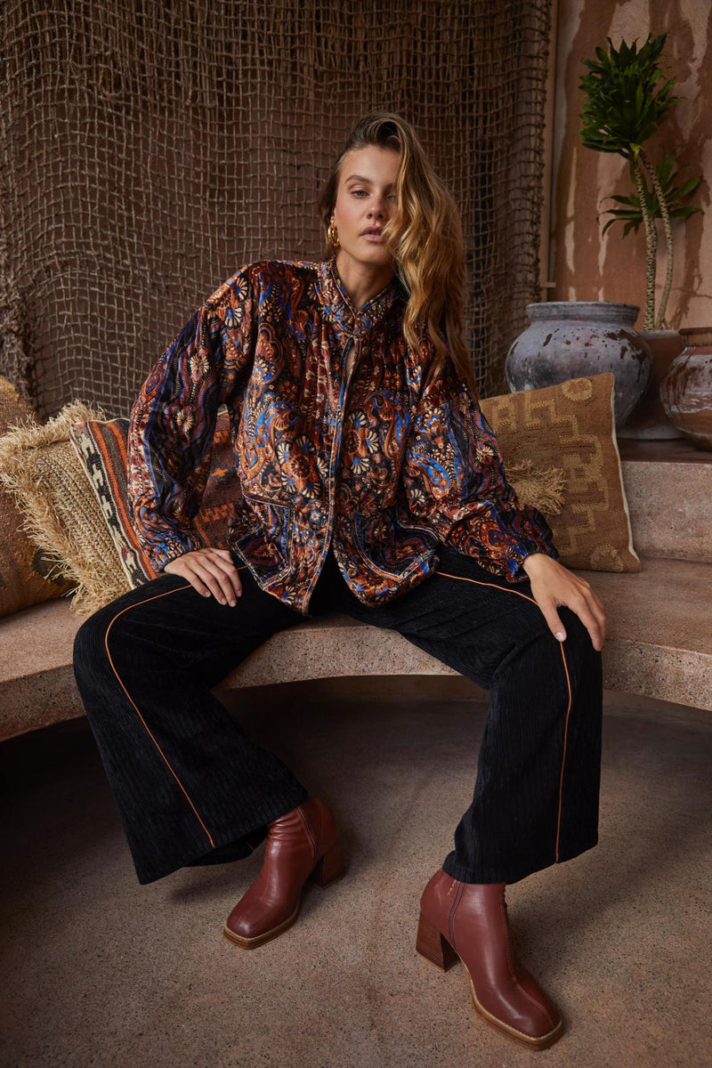 million$orchestra★BLACK SKINNY PANTS★超美品 Selene Pants | Velvet Corduroy Wide-Leg High Waist – Nine Lives Bazaar