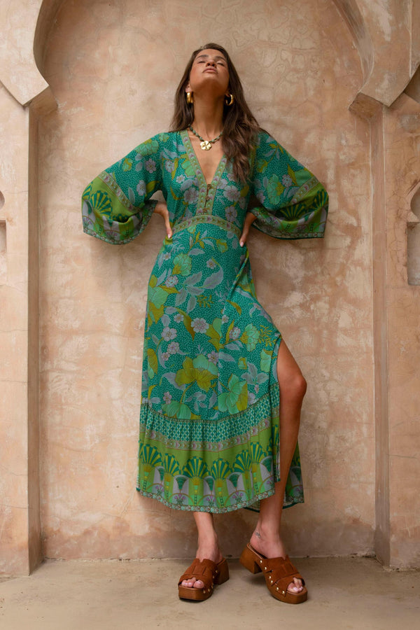 PRE-ORDER: Empire Maxi Dress  - Evergreen