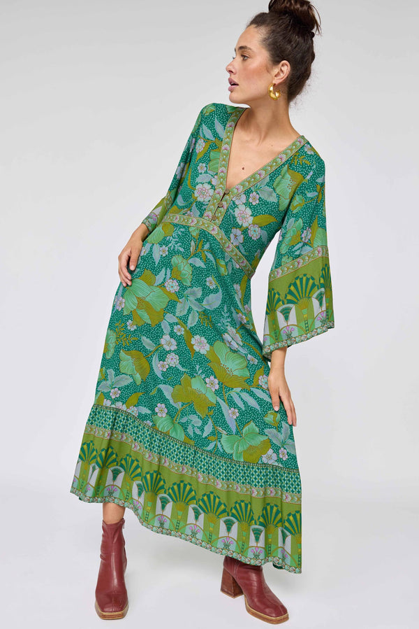 PRE-ORDER: Empire Maxi Dress  - Evergreen