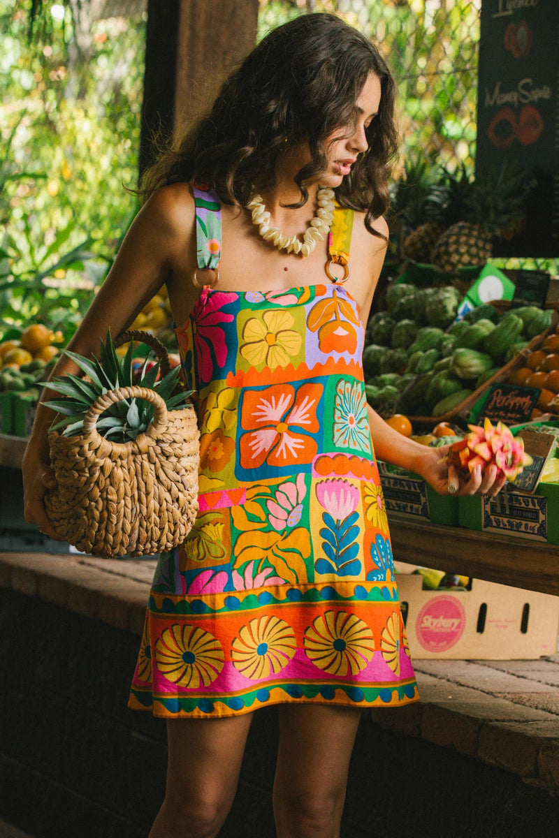 Blue Skies Mini Dress - Rainbow