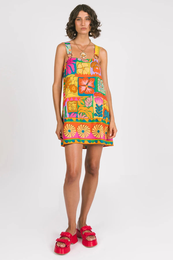 Blue Skies Mini Dress - Rainbow