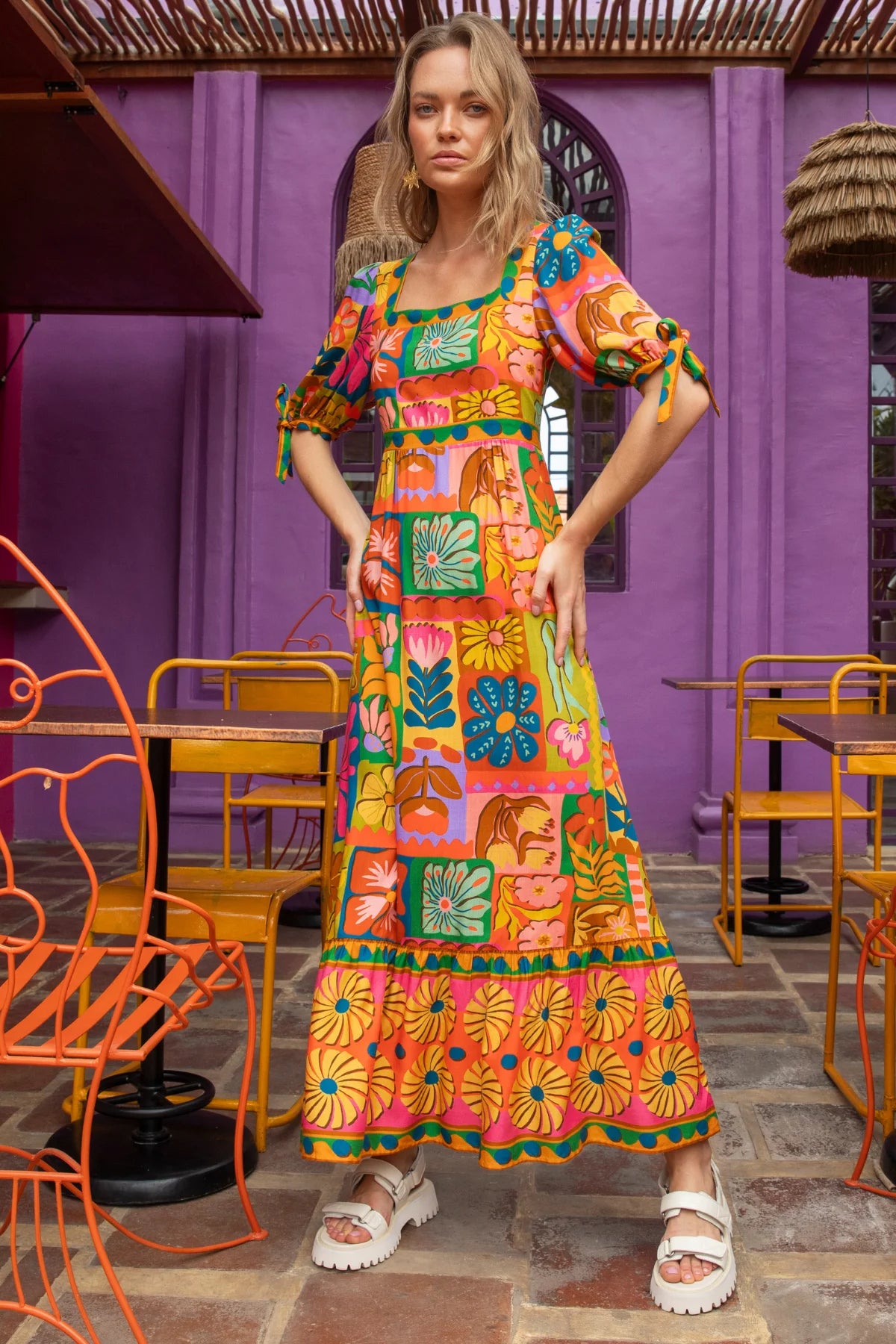 rainbow midi dress Tarot Midi Dress
