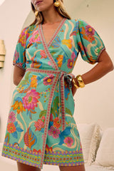 Cisco Wrap Dress - Summer Sky