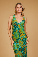 Sarah Bias Midi Dress - Emerald