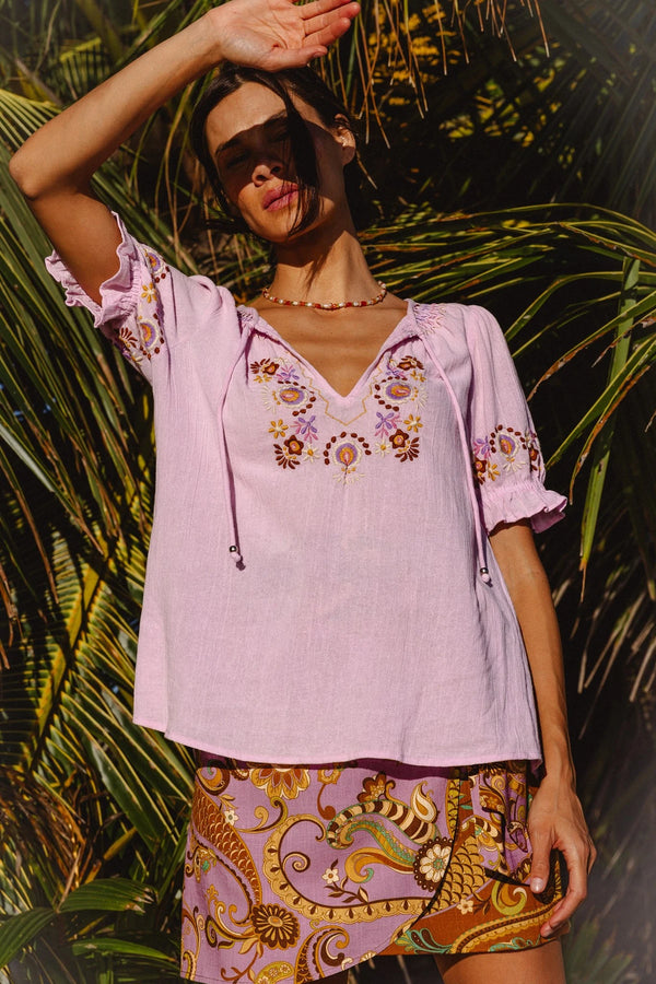 Bella Blouse - Petal