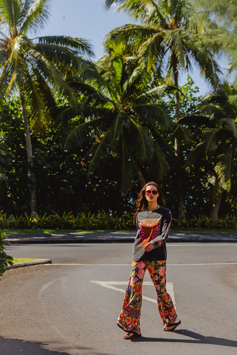 Gia Pants - Carnivale | Stretch Cotton Palazzo Pants – Nine Lives