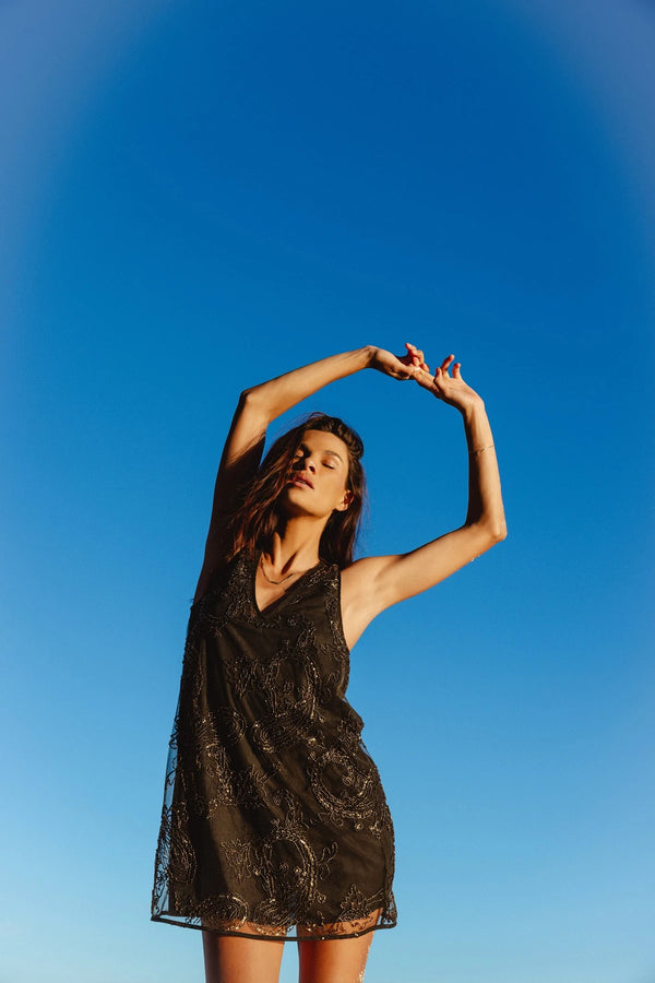 Fiona Mini Dress - Smoky Quartz