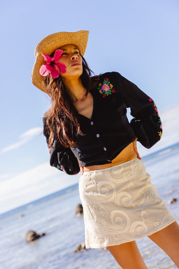 Capri Mini Skirt - Ivory