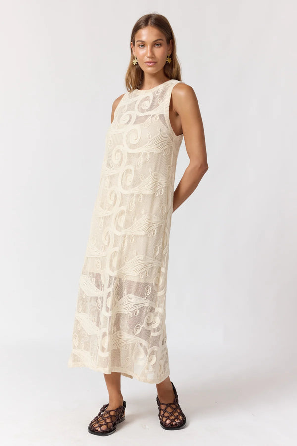 Sadie Midi Dress - Ivory