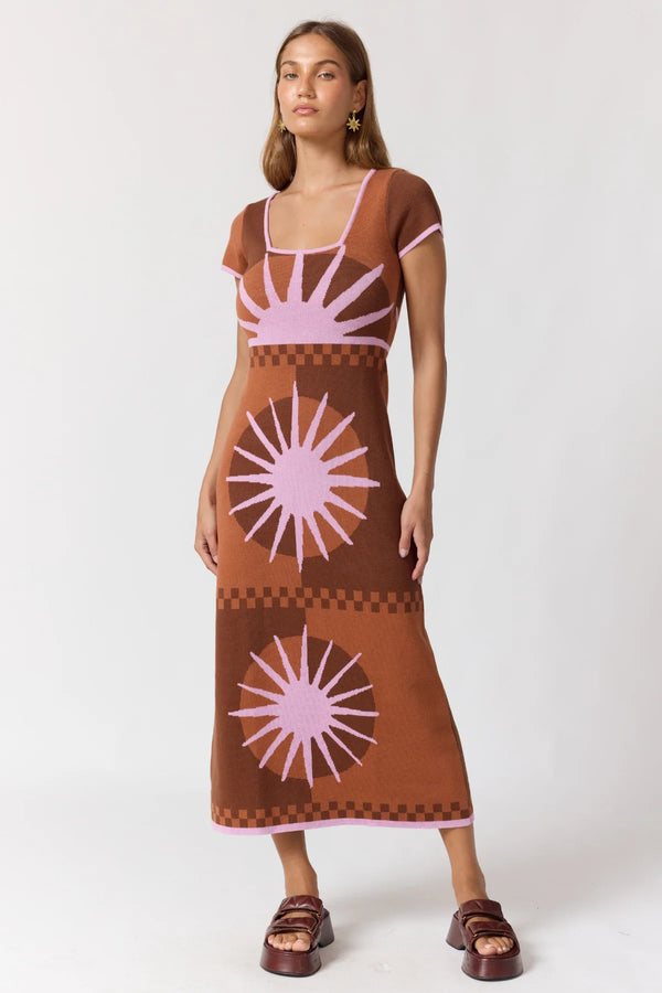 Charlie Midi Dress - Cocoa