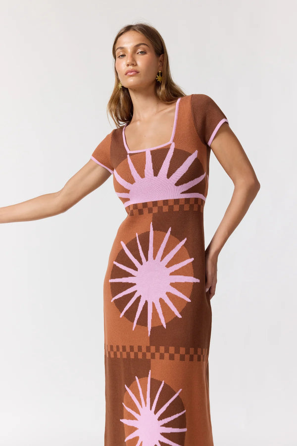 Charlie Midi Dress - Cocoa