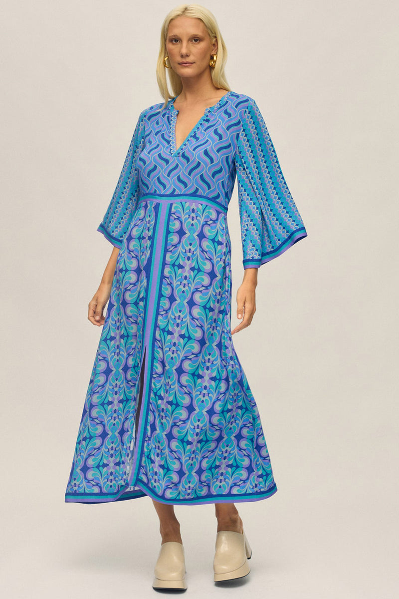 Realm Midi Dress - Sapphire Sky