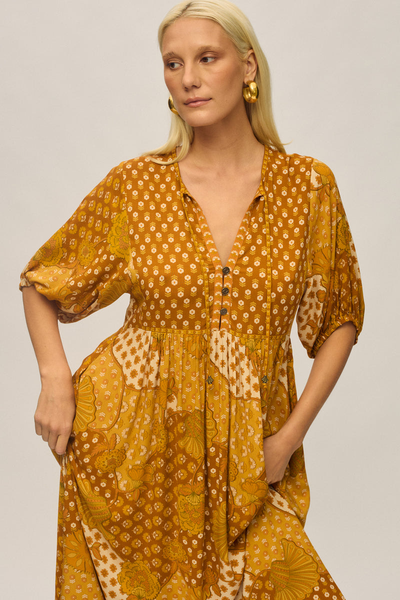 Vestido midi Tilly - Bohemio