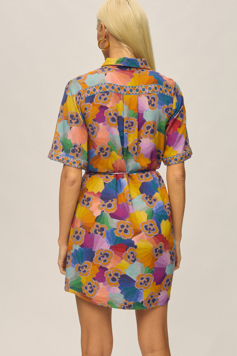 Sienna Mini Shirt Dress - Prism