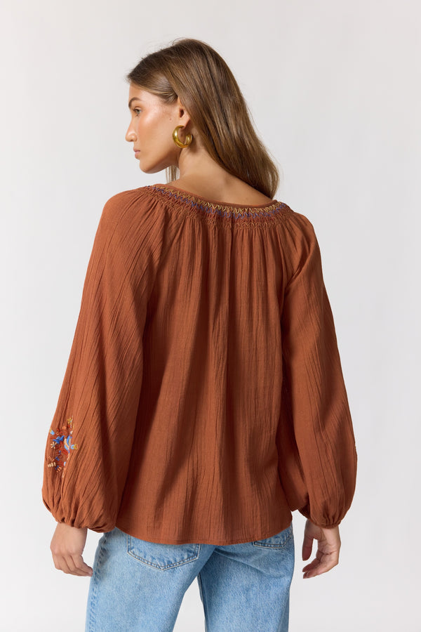 Lane Blouse - Espresso
