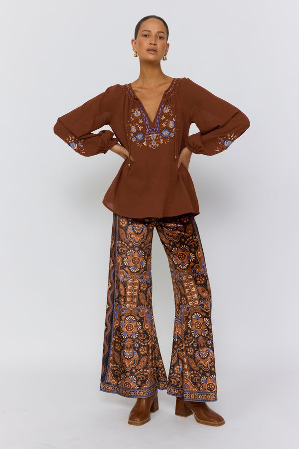 Lane Blouse - Espresso