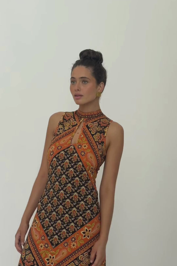 Sydney Midi Dress - Saffron