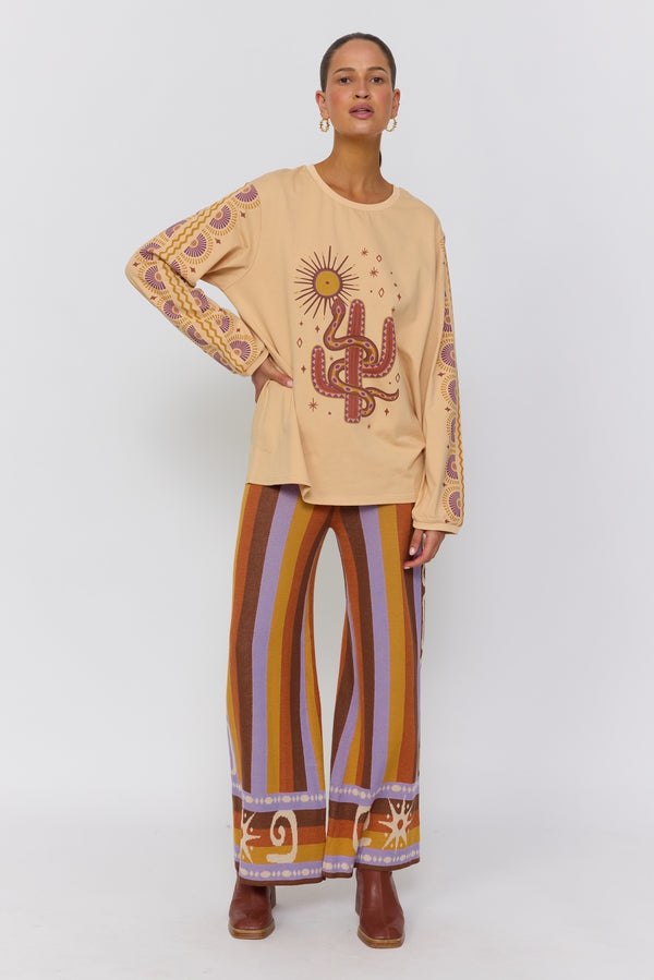 Soul Woman Long Sleeve Tee - Sand